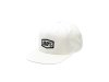 100% Icon AJ Fit Snapback Hat   unis white