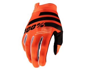 100% iTrack Youth Glove (FA18)  M orange/black