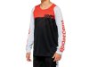 100% R-Core Youth Long Sleeve Jersey   S Black/Racer Red