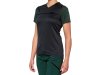 100% Ridecamp Womens Short Sleeve Jersey   XL Charcoal/Forest Green