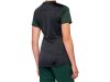 100% Ridecamp Womens Short Sleeve Jersey   XL Charcoal/Forest Green