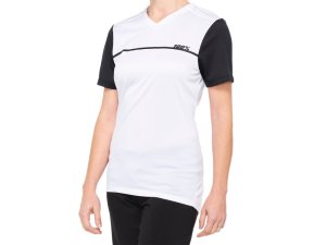 100% Ridecamp Womens Short Sleeve Jersey   XL white/black