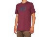 100% Icon T-Shirt  L Maroon Heather